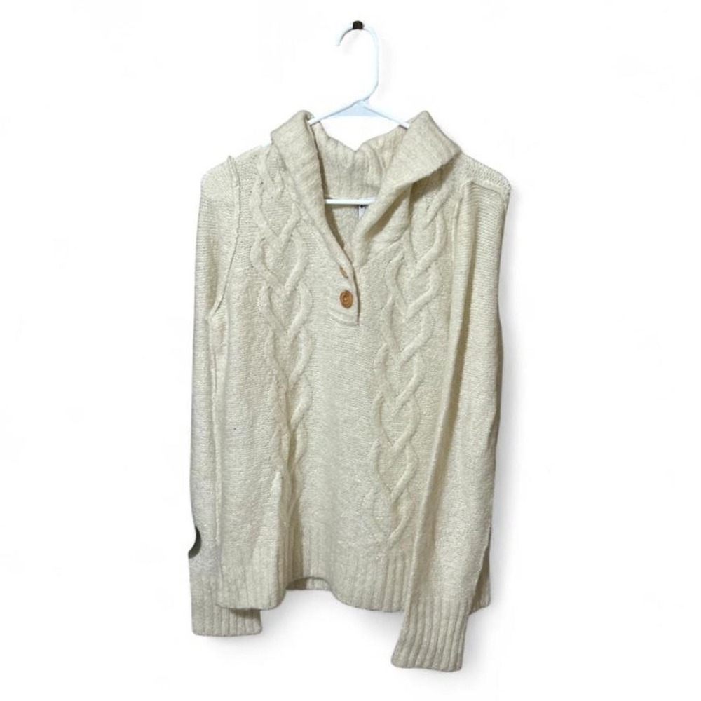 Columbia Sportswear cable-knit hooded pullover sweater - Cream - M